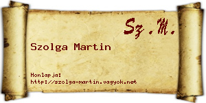 Szolga Martin névjegykártya
